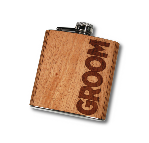 Pack of Wooden Veneer 6oz Flasks cherry Wood, Wooden Flask, Groomsmen Gift,  Custom Flask, Corporate Gift, Laser Blanks, DIY, Bulk, Blanks 