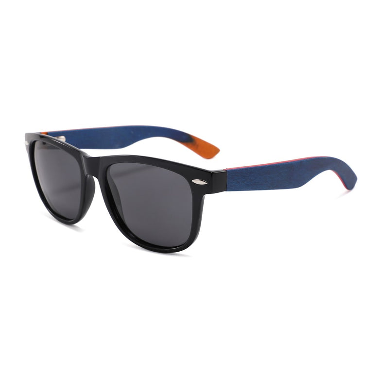 Hybrid Skatedeck Wanderer Sunglasses with Escalator Blue Temple by WUDN