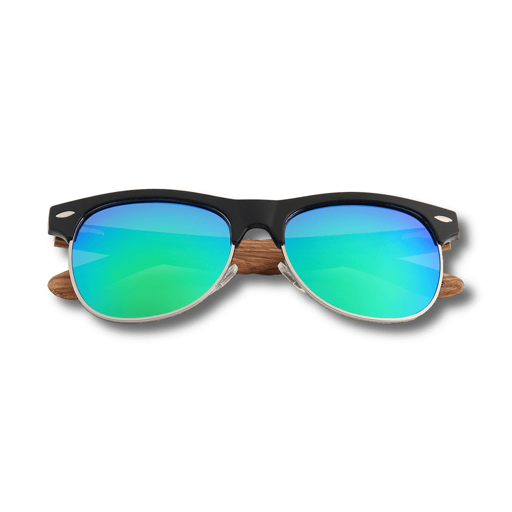 Wooden Sunglasses Zebra Wood Retroshade Sunglasses By Wudn 6407