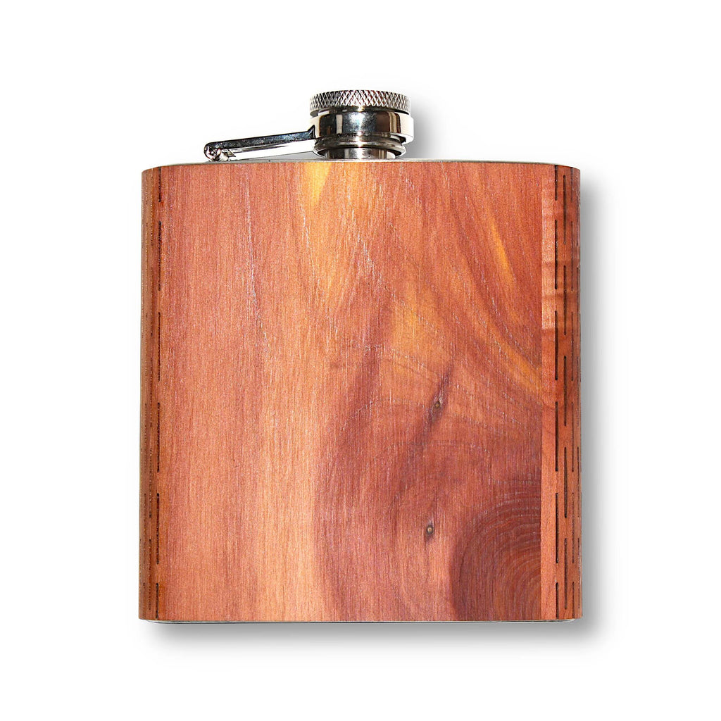 Walnut Wood Flask with Custom Engraving Option - The Wood Reserve