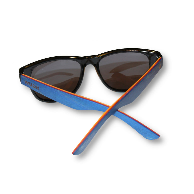 Hybrid Skatedeck Wanderer Sunglasses with Escalator Blue Temple by WUDN