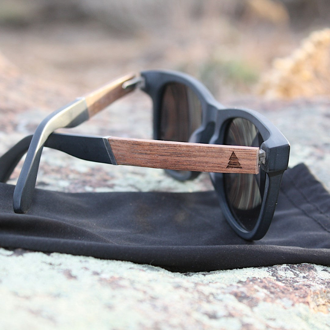 Specificiteit werkzaamheid Slager Wooden Sunglasses - Mens & Women's Ebony Wood, Classic Hybrid Wanderer Style