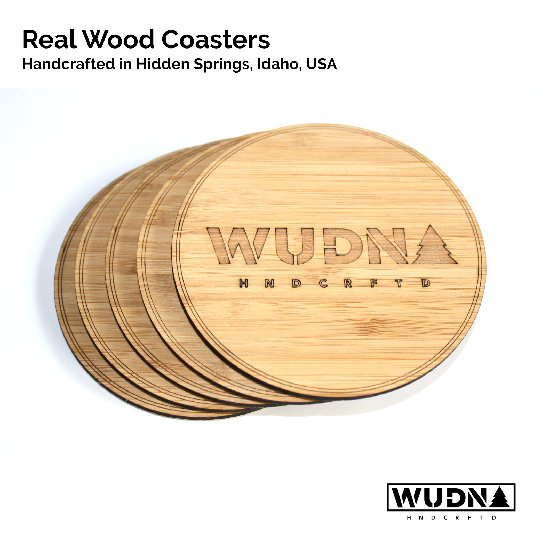 AM Wood Holder for Square Coasters - Dark Walnut